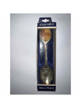 Exquisite Silver Plated collectible spoon ABERYSTWYTH. Vintage In Original Box